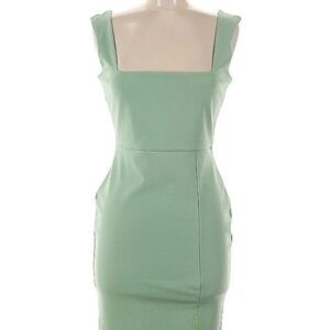 Nasty Gal Green Sheath Dress Square Neck Cocktail
